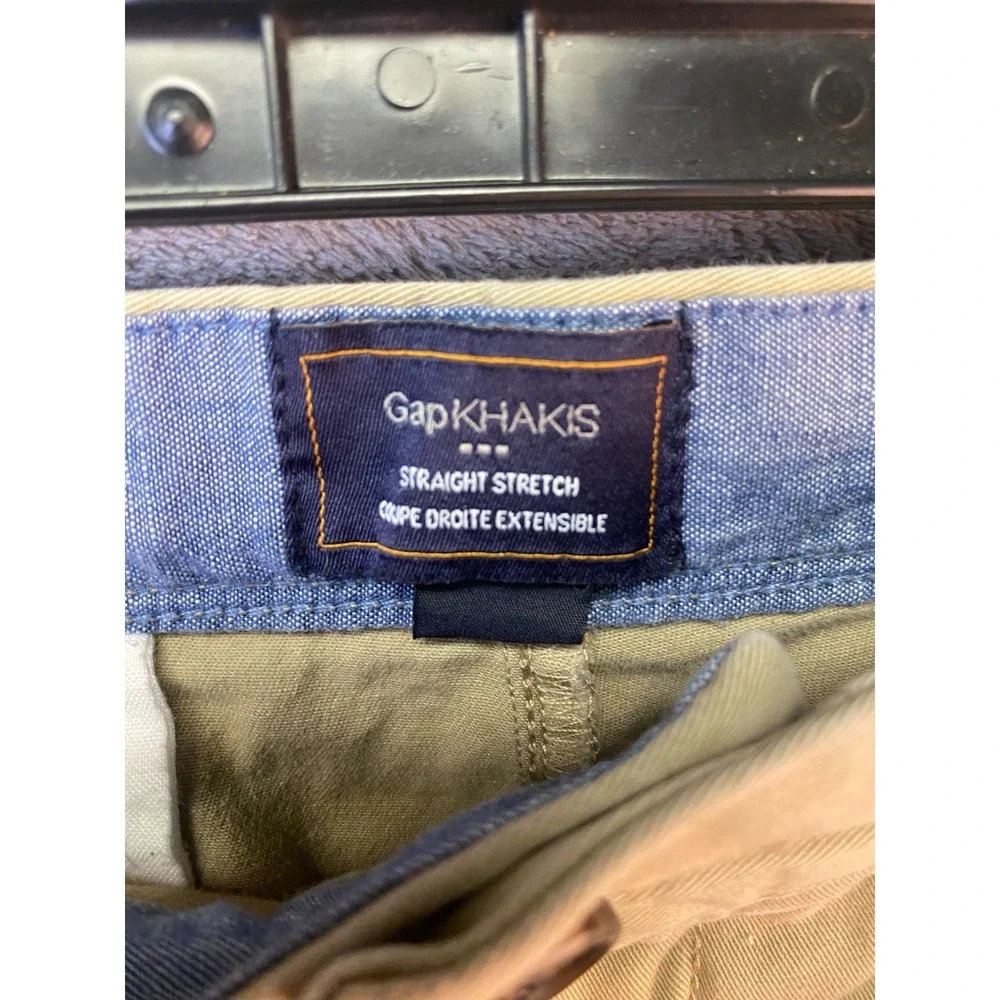 Gap Khakis Men's Pants 36/30 Tan Straight Stretch Chino